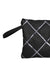 Quilted Faux Leather Stylish Handbag Vanity Case Toilet Bag for Women,CE-13 Black