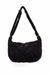 Fashionable Zippered Plush Shoulder Bag, Stylish and Comfortable Plush Fabric Women Bag, Soft Touch Lady Bag for Daily Use,CK-48 Black