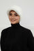 Velvety Plush Visor Turban for Women, Luxuriously Soft Handmade Instant Headwrap, Stylish Lightweight Plain Soft and Warm Visor Cap Hat,B-78 Ivory