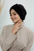 Comfy Fashionable Instant Turban for Women, Plush Pre-Tied Head Turban for Elegant Look, Easy Wrap Comfortable Plush Chemo Headwear,B-9PD Black
