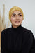 Velvet Shirred Instant Turban Headwrap, Soft Head Turban For Women Fashion Instant Turban Ready to Wear Pretied Chemo Headwear Hijab,B-13K Mustard Yellow