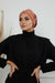 Velvet Shirred Instant Turban Headwrap, Soft Head Turban For Women Fashion Instant Turban Ready to Wear Pretied Chemo Headwear Hijab,B-13K Salmon