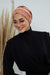 Velvet Shirred Instant Turban Headwrap, Soft Head Turban For Women Fashion Instant Turban Ready to Wear Pretied Chemo Headwear Hijab,B-13K Salmon