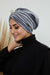 Velvet Shirred Instant Turban Headwrap, Soft Head Turban For Women Fashion Instant Turban Ready to Wear Pretied Chemo Headwear Hijab,B-13K Grey