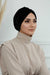 Velvet Shirred Instant Turban Headwrap, Soft Head Turban For Women Fashion Instant Turban Ready to Wear Pretied Chemo Headwear Hijab,B-13K Black