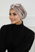 Velvet Bowtie Instant Turban Hijab Luxurious Velour Headwrap with Elegant Bow Detail, Comfortable & Fashionable Headwrap for Women,B-7K Mink