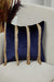 Elegant 18x18 Velvet Pillow Cover with Hanging Fringes, Decorative Cushion Cover for Modern Home Decorations, Housewarming Pillow Gift,K-352 Navy Blue