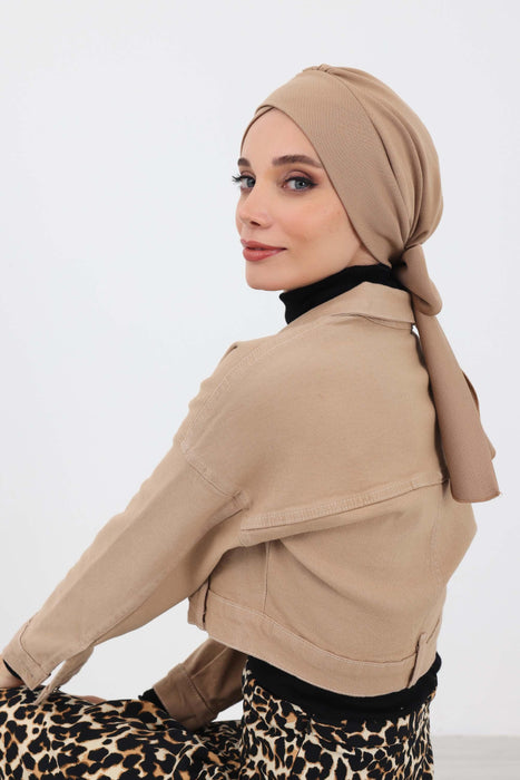 Elegant Cross-Stitch Winter Turban Bonnet for Women, Warm and Elegant Turban Bonnet with Belt at the Back Side,B-31IV