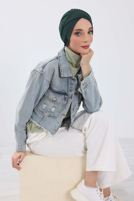 Stylish Winter Turban Bonnet with Back-Tie Belt, Soft Ribbed Polyviscose Headwrap for Cold Seasons, Warm Back-Tie Instant Turban,B-31RB