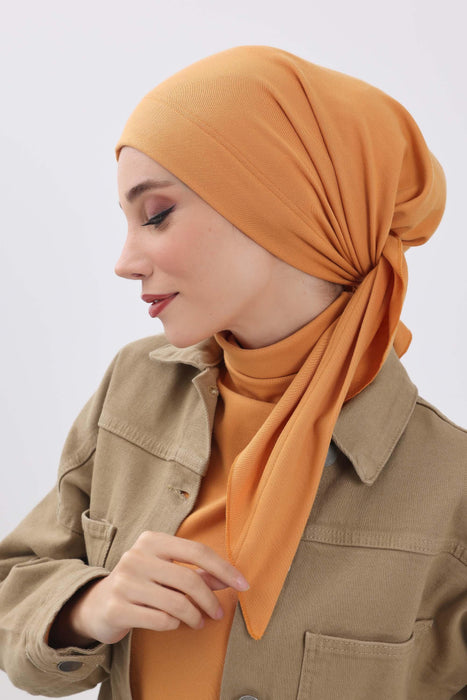 Stylish Ribbed Instant Turban Bonnet for Women, Stretchable Polyviscose Hijab Turban Bonnet, Easy Wear Instant Turban Bandana,B-45RB