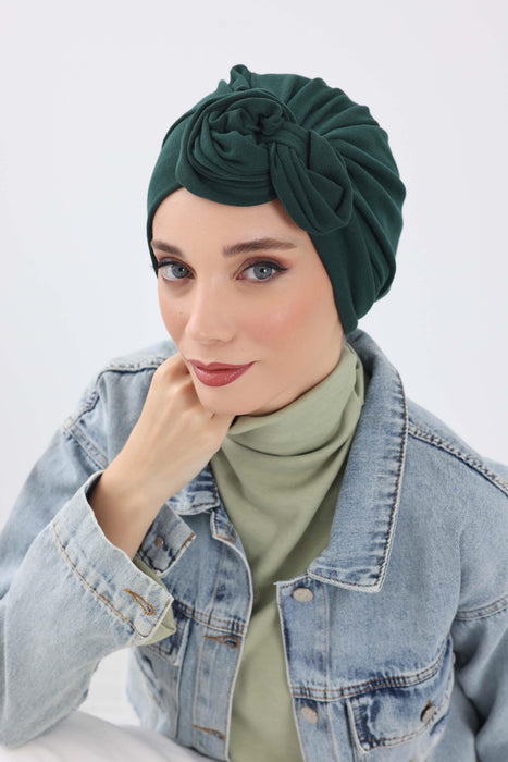 Women's Adjustable Ribbed Turban Bonnet with Long Tail, Instant Winter Turban Bonnet with Tie-Back Tail, Fashionable Women Hijab,B-49RB