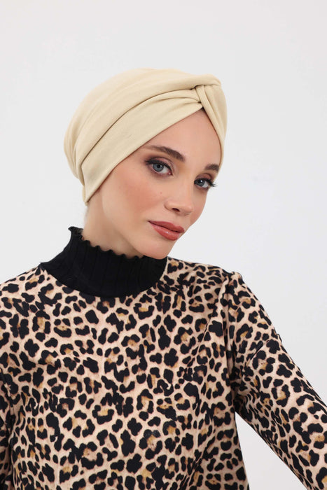 Stretchable Ribbed Winter Turban Bonnet for Women, Soft Polyviscose Headwrap, Cozy and Stylish Stretchable Headwrap for Cold Weather,B-4RB