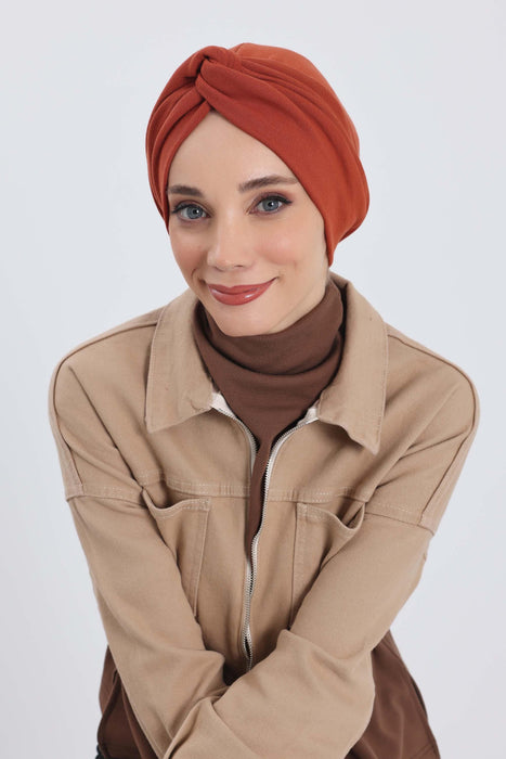 Stretchable Ribbed Winter Turban Bonnet for Women, Soft Polyviscose Headwrap, Cozy and Stylish Stretchable Headwrap for Cold Weather,B-4RB