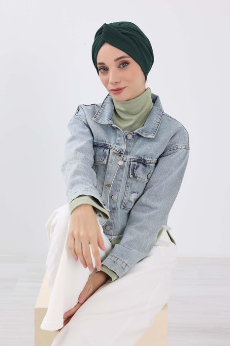 Stretchable Ribbed Winter Turban Bonnet for Women, Soft Polyviscose Headwrap, Cozy and Stylish Stretchable Headwrap for Cold Weather,B-4RB