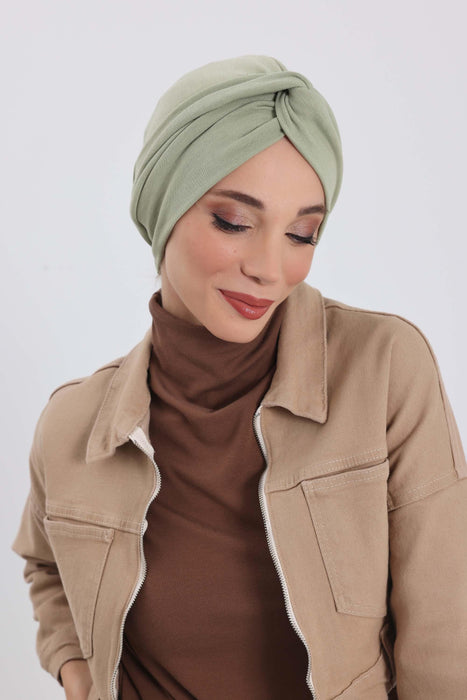 Stretchable Ribbed Winter Turban Bonnet for Women, Soft Polyviscose Headwrap, Cozy and Stylish Stretchable Headwrap for Cold Weather,B-4RB