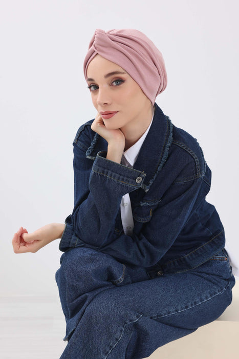 Stretchable Ribbed Winter Turban Bonnet for Women, Soft Polyviscose Headwrap, Cozy and Stylish Stretchable Headwrap for Cold Weather,B-4RB