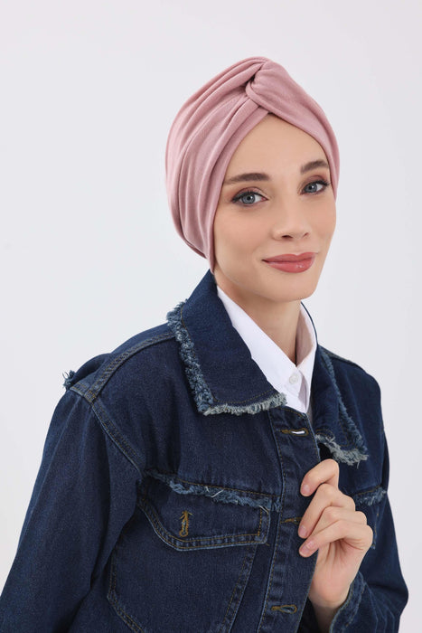 Stretchable Ribbed Winter Turban Bonnet for Women, Soft Polyviscose Headwrap, Cozy and Stylish Stretchable Headwrap for Cold Weather,B-4RB