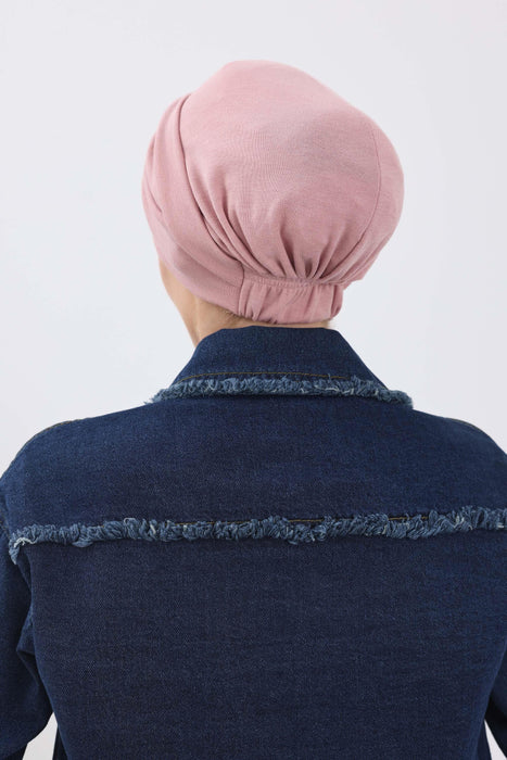 Stretchable Ribbed Winter Turban Bonnet for Women, Soft Polyviscose Headwrap, Cozy and Stylish Stretchable Headwrap for Cold Weather,B-4RB