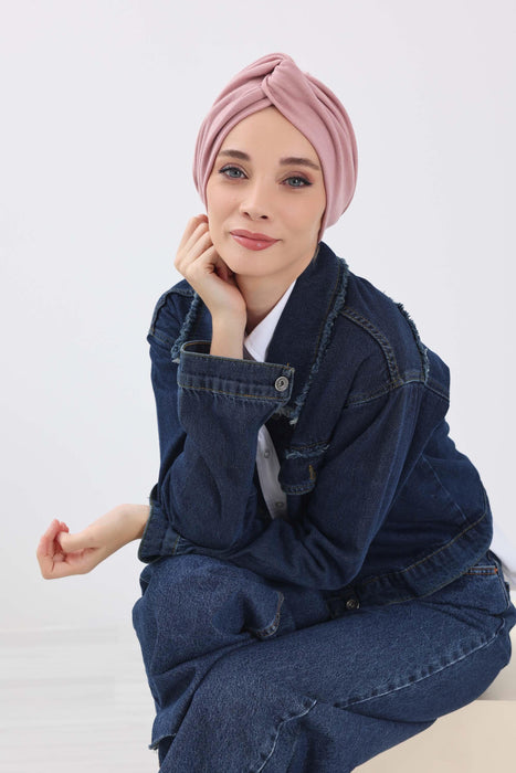 Stretchable Ribbed Winter Turban Bonnet for Women, Soft Polyviscose Headwrap, Cozy and Stylish Stretchable Headwrap for Cold Weather,B-4RB