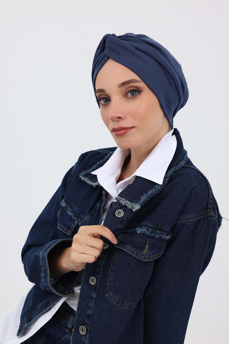 Stretchable Ribbed Winter Turban Bonnet for Women, Soft Polyviscose Headwrap, Cozy and Stylish Stretchable Headwrap for Cold Weather,B-4RB