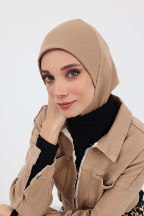 Soft & Warm Winter Hijab Bonnet for Women, Stretchable Polyviscose Winter Turban Bonnet, Warm Winter Headwrap,TB-5IV