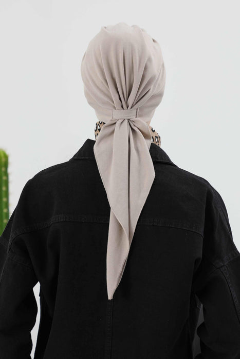 Women's Adjustable Ribbed Turban Bonnet with Long Tail, Instant Winter Turban Bonnet with Tie-Back Tail, Fashionable Women Hijab,B-49RB