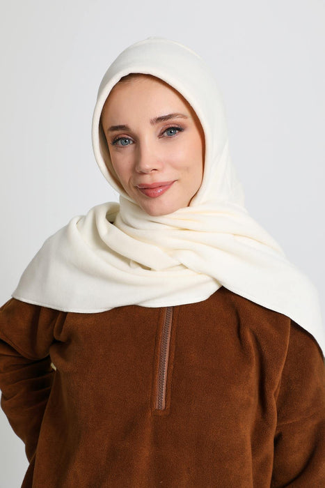 Women's Windproof Fleece Hooded Scarf with Neck Warmer, Cozy Winter Hat and Scarf Combo, All-in-One Winter Wrap,B-85PL