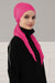 Adjustable Cotton Bandana for Women, Flexible Bandana Headwear, High Quality Full Head Covering Headscarf, Plain Colour Muslim Hijab,B-47 Fuchsia