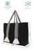 Polyamide Canvas Hand Shoulder Tote Bag with Tassels Casual Daily Bag Large Capacity Shopping Bag,C-15 Black