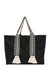 Polyamide Canvas Hand Shoulder Tote Bag with Tassels Casual Daily Bag Large Capacity Shopping Bag,C-15 Black