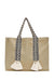 Polyamide Canvas Hand Shoulder Tote Bag with Tassels Casual Daily Bag Large Capacity Shopping Bag,C-15 Mold Green