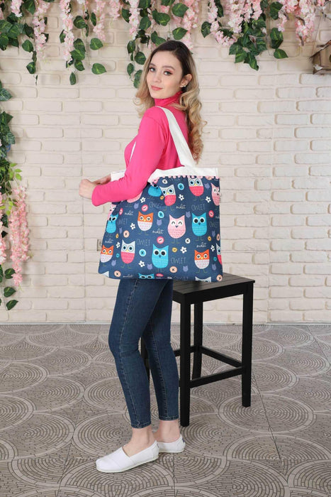 Polyester Hand Shoulder Bag with Pom-poms for Women Tote Bag Casual Daily Bag Patterned Floral Fabric Large Capacity,C-5P