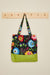 Patterned Leather Detailed Daily bag,CK-1B Suzani Pattern 28 - Pistachio Green