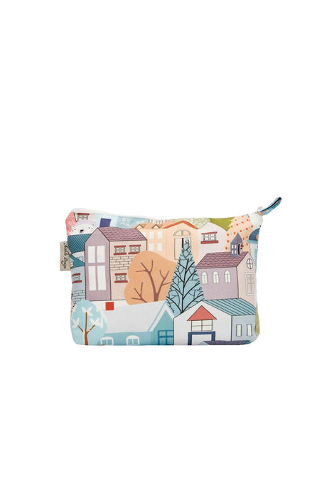 Digital Printed Fabric Tiny Handbag Vanity Bag Toiletry Bag for Women,CMK-5S Suzani Pattern 39