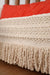 Bohemian Style Throw Pillow Cover with Long Fringes and Tassels on the Edges, Adorable 20x12 Cushion Cover Design for Home Decoration,K-211 Orange - Ivory