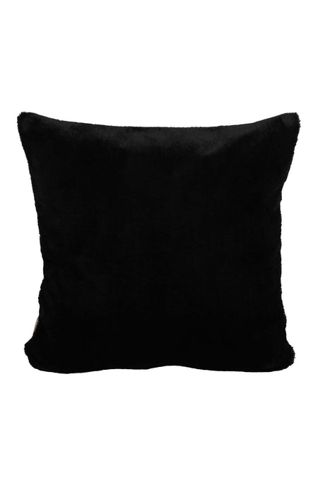 Super Soft Luxury Solid Pillow Cover made from High Quality Plush Fabric, Rabbit Fur Throw Pillow Cover with an Elegant Design,P-1 Black