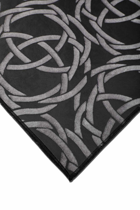 1st Quality Faux Leather Table Runner with Velvet Embroidery 30x90 cm Table Cloth for Home Kitchen Decorations Wedding, Everyday,R-35K