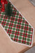 Christmas Table Runner with Lace Embroidery Table Cloth for Home Kitchen Decorations Wedding, Parties, BBQs, Everyday,R-38K Plaid Pattern 3 - Dark Maroon