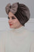 Velvet Bowtie Instant Turban Hijab for Women Lightweight Head Wrap, Luxurious Velour Pre-Tied Instant Turban, Trendy Velvet Chemo Cap,B-11K Mink