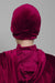 Super Soft Velvet Newsboy Visor Cap for Women, Elegant Comfortable Plain Turban Visor Cap for Daily Use, Chic Velvet Chemo Headwear,B-30K Maroon