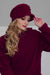 Comfortable Newsboy Visor Cap made from Soft Fleece Fabric, Stylish Women Visor Cap for Daily Occasions, Fleece Fabric Chemo Headwear,B-30P Maroon