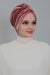 Velvet Maharajah-Style Instant Turban Hijab for Women, Elegant Pre-Tied Velvet Headwrap, Luxurious Lightweight Modest Hijab Headwear,B-4K Dusty Rose