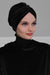 Velvet Maharajah-Style Instant Turban Hijab for Women, Elegant Pre-Tied Velvet Headwrap, Luxurious Lightweight Modest Hijab Headwear,B-4K Black