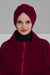 Super Soft Fleece Instant Turban Hijab for Women, Elegant Winter Fashion Hijab Turban, Warm Pre-Tied Headwrap, Comfortable Chemo Bonnet,B-4P Maroon