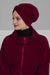 Super Soft Fleece Instant Turban Hijab for Women, Elegant Winter Fashion Hijab Turban, Warm Pre-Tied Headwrap, Comfortable Chemo Bonnet,B-4P Maroon