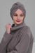 Super Soft Fleece Instant Turban Hijab for Women, Elegant Winter Fashion Hijab Turban, Warm Pre-Tied Headwrap, Comfortable Chemo Bonnet,B-4P Grey