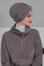 Super Soft Fleece Instant Turban Hijab for Women, Elegant Winter Fashion Hijab Turban, Warm Pre-Tied Headwrap, Comfortable Chemo Bonnet,B-4P Grey