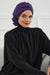 Two Colors Instant Turban Lightweight Chiffon and Sequined Scarf Head Turbans For Women Headwear Stylish Elegant Design,HT-47P Purple - Black