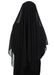 Practical Black Veil, Instant Chiffon Shawl and Veil, Practical Shawl, Modest Head Scarf Turban Hijab and Veil,PC-1 Black