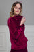 Luxurious Velvet Sweatshirt for Women High Quality Casual Loungewear Long Sleeve Soft Casual Velour Zip Jacket for Everyday Wear,SW-2 Maroon